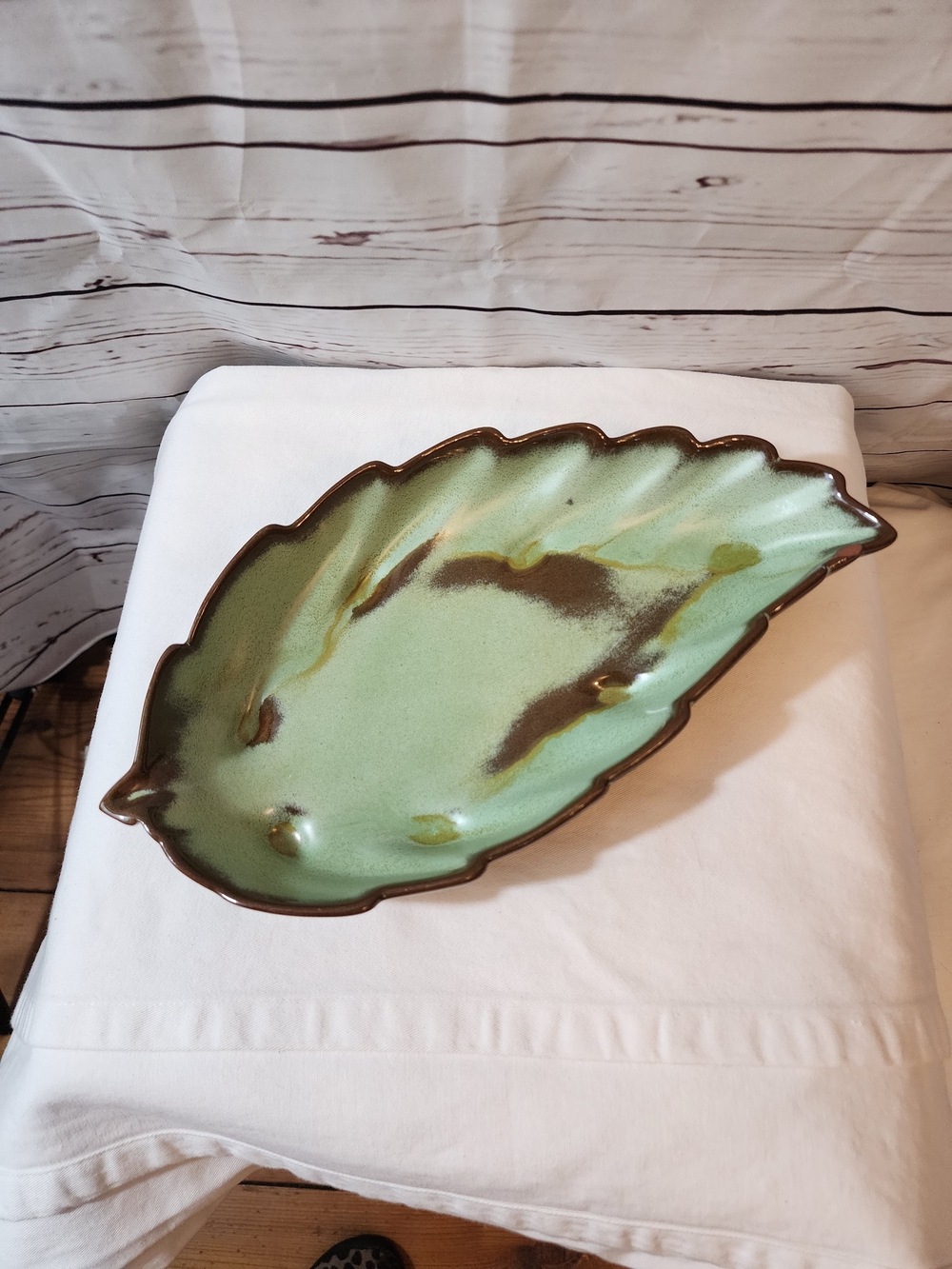 Vintage Franknoma Leaf Decorative Bowl Classic Styls
